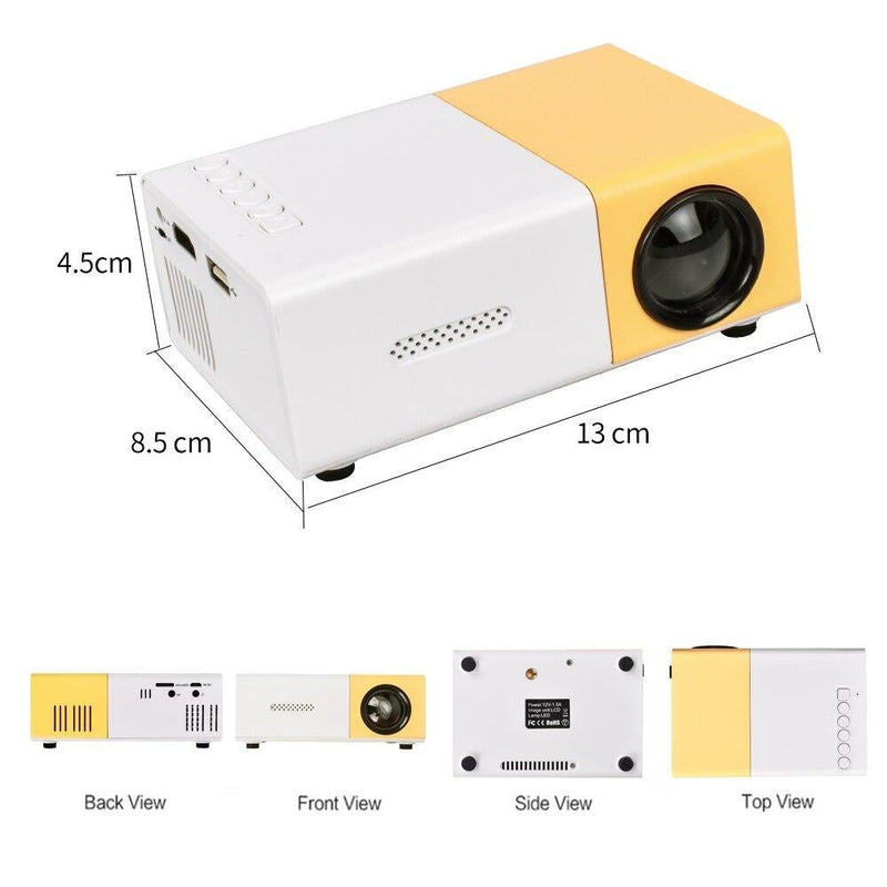 Mini Projetor Cinema Portátil HDMI/Vga/Usb/SD 1080p Full HD 600 lumens LED